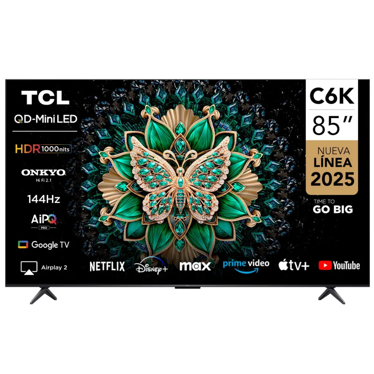 TCL 85" Smart TV 4K Mini LED 85C6K Google TV